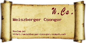Weiszberger Csongor névjegykártya